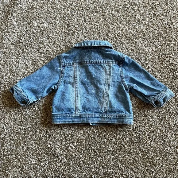 Bowen & Wright Denim Jacket Baby Girl Boy 12 Months Blue Cotton Vintage - Picture 11 of 16